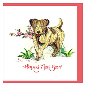 Thiệp Giấy Xoắn Năm Mới Việt Net VN1NY115063E2 (15 x 15 cm)