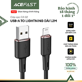 Cáp Acefast USB-A to Light.ning MFI (1.2m) - C2-02 Hàng chính hãng Acefast