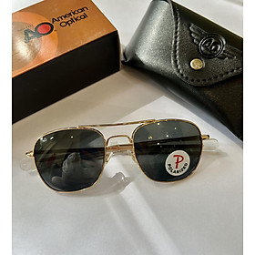 Kính râm nam cơn Ao tròng thủy tinh Polaroid phân cực cao cấp