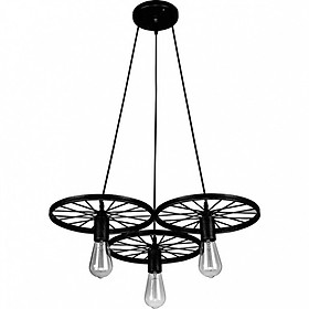 Mua Đèn thả - đèn treo - đèn trang trí thả trần 3 bánh xe cao cấp kèm 3 bóng LED chuyên dụng
