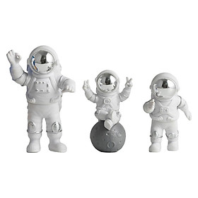 3pcs Astronaut Figurine Home Decor astronaut Statue Sculpture Decor