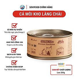 Cá Mòi Kho Làng Chài Sovifood - Cá Kho Nhừ Xương, OCOP Hải Phòng, Giàu Omega 3, Tiện Lợi - 200G