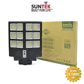 Đèn Đường Liền Thể Năng Lượng Mặt Trời SUNTEK RV-300W-400W-500W-1000W - Sáng suốt đêm (10-12h) | Tự động Bật/Tắt | Điều khiển Từ Xa | Chống Nước/Bụi/Sét | Tuổi thọ bóng LED 50.000 giờ - Hàng Chính Hãng - Bảo hành 18 tháng 1 đổi 1