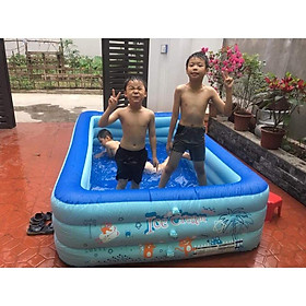 Mua BỂ BƠI PHAO BƠI 1M2 1M3 1M5 1M8 2M1 2M4 HÌNH CHỮ NHẬT 3 TẦNG