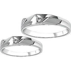 Nhẫn đôi Bạc Hiểu Minh NC297 - Fall in love