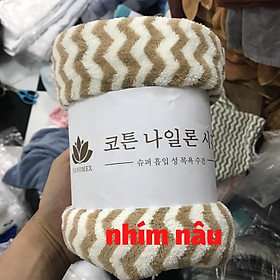 Mua Khăn tắm lông cừu nanomex kt 70x140cm siêu mềm mịn  thấm hút nước cực nhanh  thích hợp dùng cho mọi lứa tuổi cho cả bé b