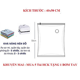 Túi hút chân không đựng quần áo TAIKONGE túi đựng chăn ga dùng bơm tay bơm điện sử dụng nhiều lần