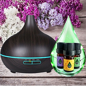 Máy Khuếch Tán Tinh Dầu Cổ Cao 500ml Moedel 4G Tặng 3 Chai Sả Chanh + Bạc Hà + Oải Hương 10ml Nhập Khẩu Nguyên Chất - Máy Xông Tinh Dầu Xông Phòng - Giúp Khuếch Tán Tinh Dầu, Tỏa Hương Tinh Dầu, Tạo Độ Ẩm - Tặng Kèm Remote Điều Khiển - Đèn Led 7 Màu