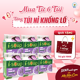 Isoup Combo 6 Túi Canh Khoai Mỡ Ăn Liền Sấy Thăng Hoa Dinh Dưỡng