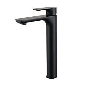 Vòi lavabo nóng lạnh, chất liệu: đồng, kích thước: 218*295*46mm, màu đen, hiệu Trevi