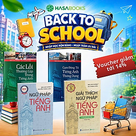 Combo 4 Cuốn Ngữ Pháp Tiếng Anh+ Giải Thích Ngữ Pháp + Cụm Động Từ + Các Lỗi Thường Gặp