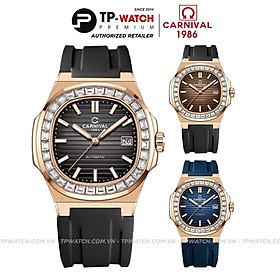 Đồng Hồ Nam Dây Cao Su Carnival Nautilus 8108G-VH-CS Automatic - Kính Sapphire - Size 41mm - 3 Màu - 8108G-VH-CSD-D - 8108G-VH-CSD-N - 8108G-VH-CSX-X