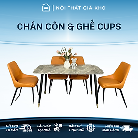 Mua Bàn ăn mặt đá Ceramic bóng kết hợp ghế Cups  bàn ăn 4 ghế 6 ghế 8 ghế hiện đại