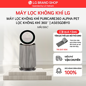 [Chỉ giao Miền Bắc/Nam] Máy lọc không khí LG PuriCare360 Alpha PET 1 tầng Lọc không khí 360˚- AS65GDBY0.ABAE - Hàng Chính Hãng