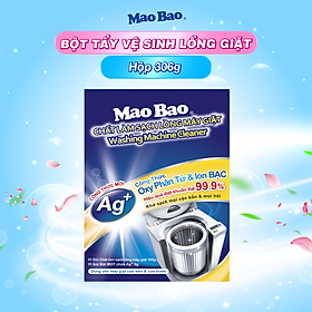 Chất Làm Sạch Lồng Giặt Mao Bao Ion Bạc Nâng Cấp Mới 300g + 6g