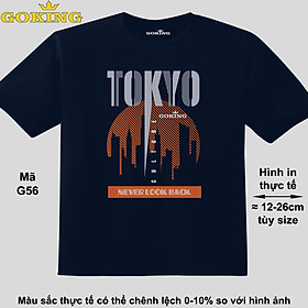 TOKYO, mã G56. Áo thun đẹp cho cả gia đình. Áo phông hàng hiệu Goking, công nghệ in Nhật Bản siêu nét. Form unisex cho nam nữ, trẻ em, bé trai gái. Quà tặng ý nghĩa - Navy, vải thun lạnh - 4'