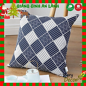 Mua Gối tựa sofa - họa tiết Sóng Nhật Bản G-B07