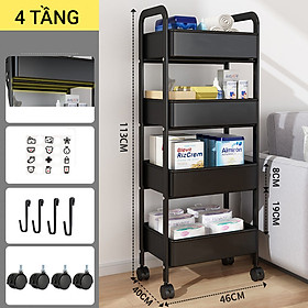 Kệ Đa Năng Để Đồ Thanh Dày Chắc Chắn Khay Bỉm Sữa Xe Đẩy Spa Có Bánh Xe Tiện Lợi VANDO
