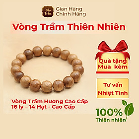 Vòng Trầm Hương 16 ly – 14 Hạt – Cao Cấp | Bảo Trầm – Trầm Hương Tự Nhiên, Hương Thơm Đậm, Hộ Thân May Mắn