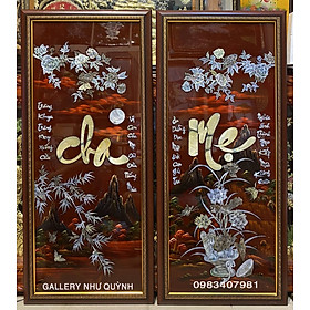 Mua Tranh sơn mài cẩn ốc xà cừ thư pháp Cha Mẹ - SM055