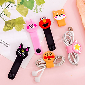 Mua Combo 3 dây quấn thu gọn cáp sạc  tai nghe hoạt hinh dễ thương - Mẫu Hoạt Hình (Màu Ngẫu Nhiên)
