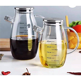 Mua Bình đựng gia vị lỏng  dầu ăn  mắm  dầu oliu... nắp inox vòi thấp có nắp đậy silicon 350ml