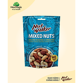 Nut Walker - Gói 150gr Hạt hỗn hợp cao cấp rang không muối (Deluxe Roasted & Unsalted Mixed Nuts)