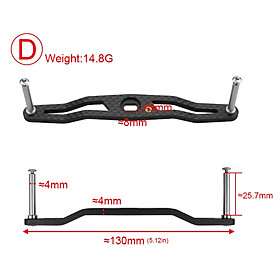 Carbon Baitcasting Reel Handle Left Right Handle Crank Accessory for Casting Reel