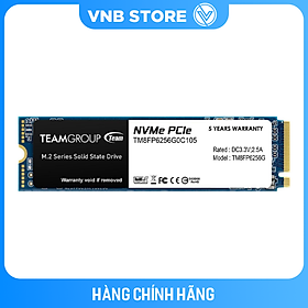 Mua Ổ cứng SSD Team Group MP33 256GB M2-2280 PCI-E Gen3x4 (Đọc 1600MB/s - Ghi 1000MB/s) - Hàng chính Hãng