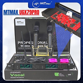 Mua Micro Karaoke Không Dây MTMax UGX79PRO – Kèm 2 Micro Không Dây Hiện Đại Bắt Giọng Chống Hú Nhẹ Và Tốt hàng chính hãng