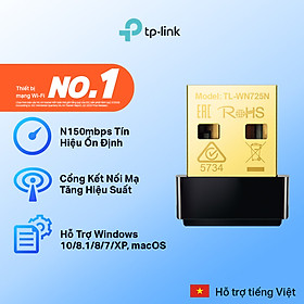 Bộ Chuyển Đổi USB Wifi Nano TP-Link TL-WN725N Chuẩn N 150Mbps - Hàng Chính Hãng