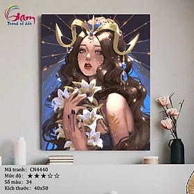 Mua Tranh sơn dầu số hoá tự tô màu Gam CN4440 40x50cm căng sẵn khung