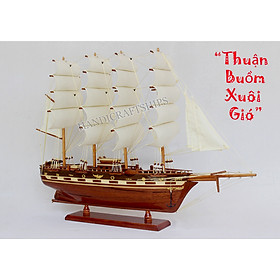 Mô hình thuyền buồm thuyền buôn France II mới (Thân: 60cm)