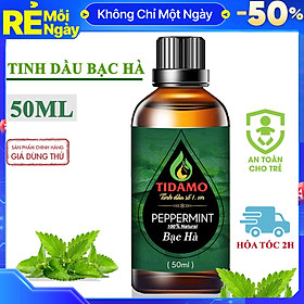 Tinh Dầu BẠC HÀ Cao Cấp 50ML - Tinh Dầu Bạc Hà Thiên Nhiên Nguyên Chất Nhập Khẩu Sử Dụng Với Máy Xông Tinh Dầu Giúp Bảo Vệ Sức Khỏe, Kháng Khuẩn, Thư Giãn Tinh Thần và Xua Đuổi Côn Trùng