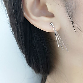 Bông tai thanh Titan đơn giản khí chất unisex 1 đôi