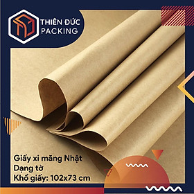 100 tờ giấy xi măng kraft nâu Nhật 102x73cm loại dày và dai dùng bọc gói hàng, bao tập, cắt rập may