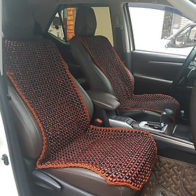 Đệm lót ghế ô tô hạt gỗ Cẩm Lai 100% tự nhiên tựa lưng massage trên ô tô  Dạng đan kết diềm mép cao cấp