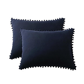 Decorative Throw Pillow Cover Dark Blue