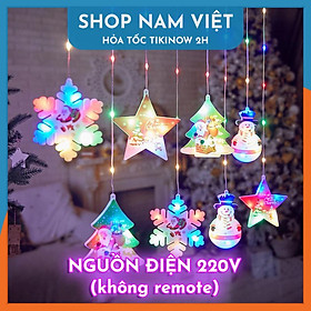 Dây Led Rèm Treo Ngọc Trai Biểu Tượng Giáng Sinh Trang Trí Ngoài Trời