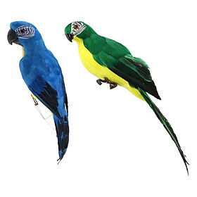 Colorful Bird Feather Home Garden Decor Ornament Parrot
