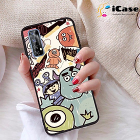 Ốp lưng iCase dành cho Realme 7 chất liệu viền dẻo lưng cứng nhám TPU có hai lỗ xỏ dây đeo in nổi 4D hình bộ sưu tập Color Fun 11