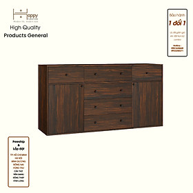 Mua HAPPY FURNITURE   ZACY - Tủ lưu trữ 6 ngăn kéo 2 cửa mở  THK_219   160cm x 40cm x 82cm DxRxC  Sản phẩm phổ thông