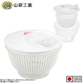 Rổ quay rau 360º Yamaken Kogyo Smart Bowl 1.7L - Hàng nội địa Nhật Bản nhập khẩu chính hãng