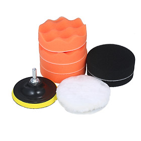 10pcs Polishing Pad Kit 4-inch Foam Buffing Pads with Waffle Foam Wool Pad Backing Plate for Angle Grinder Buffer