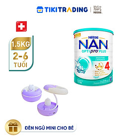 Sữa bột Nestlé NAN OPTIPRO PLUS 4 1500g/lon với 5HMO Giúp tiêu hóa tốt