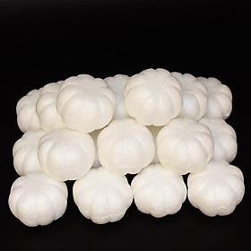 20 Pieces White Halloween Pumpkin Polystyrene Styrofoam Foam Decor for Kid Craft