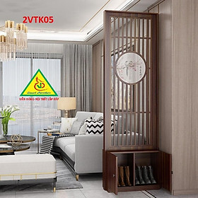 Mua Tủ kệ trang trí kiêm vách ngăn phòng khách   nhà bếp 2VTK05 - Nội thất lắp ráp Viendong Adv