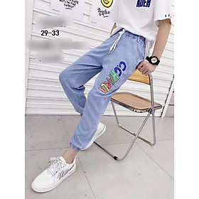 Quần dài cho bé gái phối đồ size 25-50kg chất denim mỏng nhẹ mềm mát