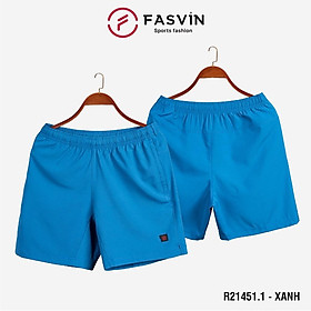 Quần đùi nam ngắn chạy bộ Fasvin R21451.HN vải Dù Gió nhẹ mát tiện dụng thể thao hay mặc nhà - Xanh.1 - Size 3 ( 56 - 64kg )