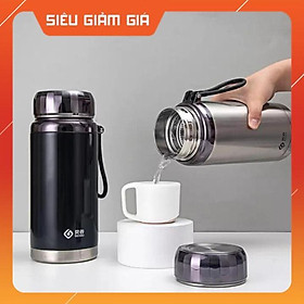 Bình giữ nhiệt BAOL kim cương 1.5 Lít giữ nhiệt nóng lạnh inox 304 nắp titan cao cấp có quai xách